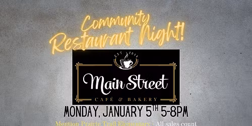 Community Restaurant Night - Main Street