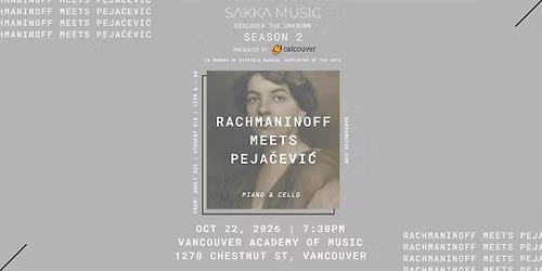 Rachmaninoff meets Peja\u010devi\u0107 - Piano & Cello