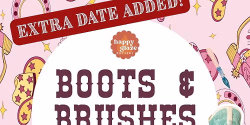 Boots & Brushes \ud83e\udd20 Country Pottery Painting Night (Second Date Added!)