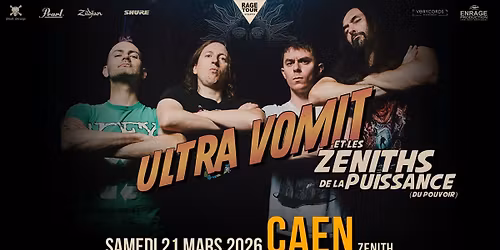 Ultra Vomit au Z\u00e9nith de Caen samedi 21 mars 2026 \ud83e\udd18