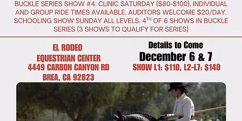 WORKING EQUITATION CLINIC & SCHOOLING SHOW