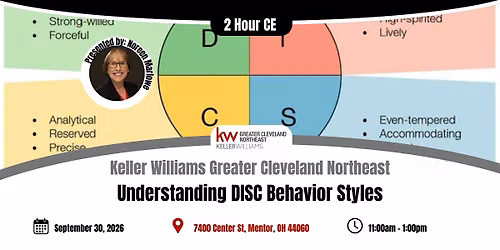 Understanding DISC Behavior Styles - 2 Hour CE with Noreen Marlowe