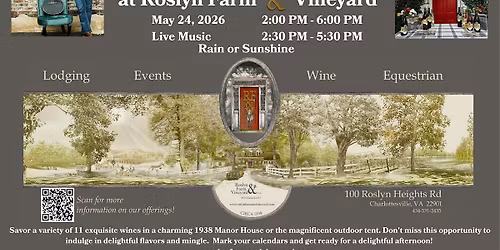 Sunday Wine Tasting at Roslyn Farm & Vineyard featuring Michelle Motley