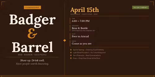 Badger & Barrel Founding - Happy Hour