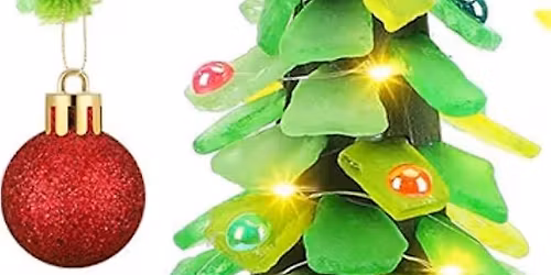 Green Sea Glass Christmas Tree