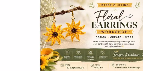 Floral Paper Quilling Earrings Workshop
