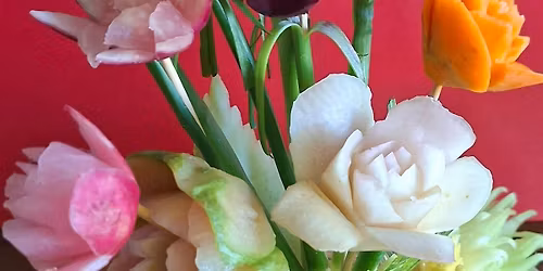 Mother's Day - Create  a flower-themed platter with fresh carved veges!