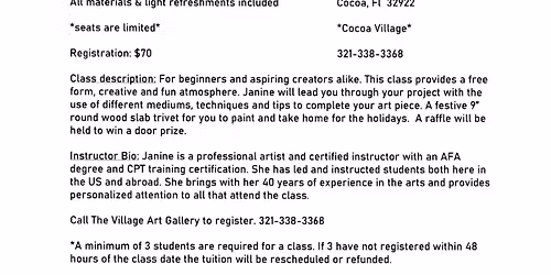 "Autumn's Kiss" Art Class