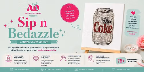 Sip n Bedazzle: Canvas Glow Edition