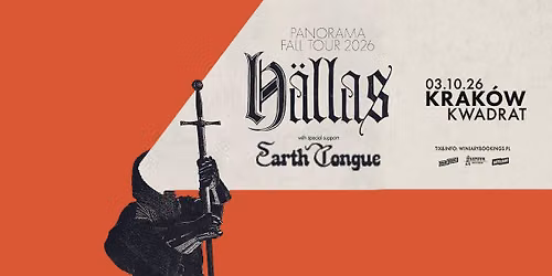 H\u00c4LLAS + Earth Tongue \/ 03.10.26 \/ Kwadrat, Krak\u00f3w