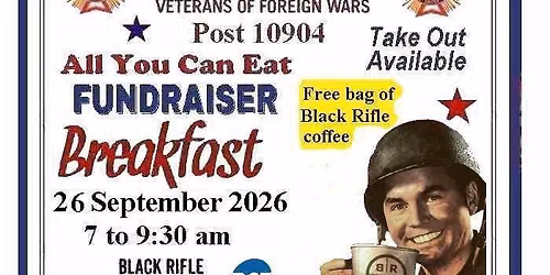 VFW Fundraiser Monthly September Breakfast