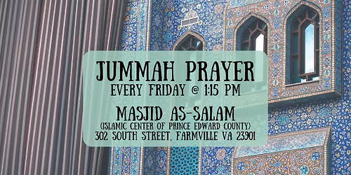 WEEKLY JUMMAH PRAYER