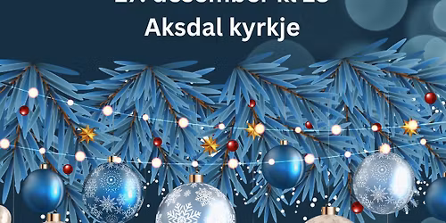 Julekonsert med Tysv\u00e6r kulturskole i Aksdal kyrkje