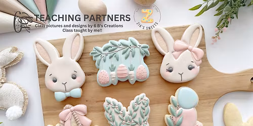 Intermediate Easter themed cookie decorating class at Incognito Kitchen