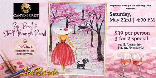 Paris Awaits at Canyon Crest Winery w\/LiaNardo Paint & Sip