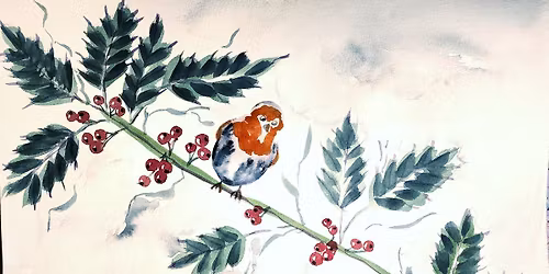 Adult Beginner Watercolor Workshop: Holly & Berries With Katie