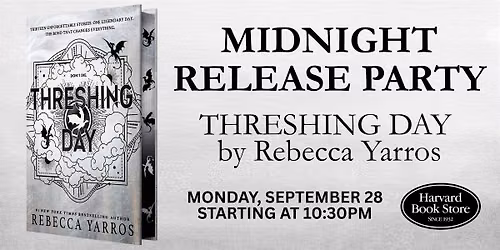 Threshing Day Midnight Release Party at Harvard Book Store