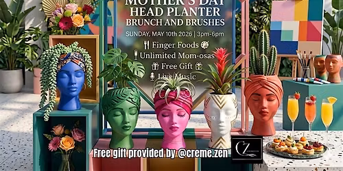 Mother's Day Head Planter Brunch & Brushes
