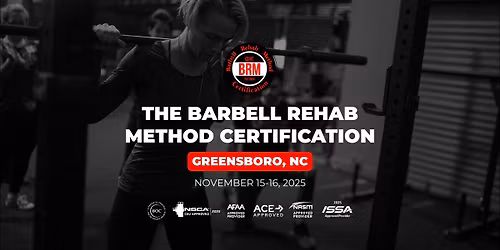 Greensboro, NC | Barbell Rehab Method Certification