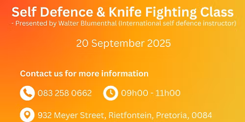 Self Defence & Knife Fighting Class