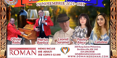 HAI ROMÂNE SI PETRECE! - Fête de la Roumanie - Souper -Spectacle musique roumaine