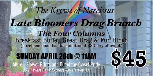 Drag Brunch Bingo featuring the energetic local Queens