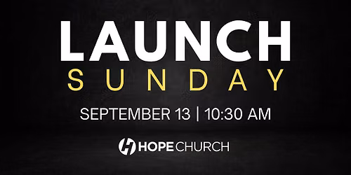 LAUNCH SUNDAY!