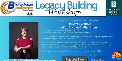 Workshop: Plan Like a Woman w\/Katrina van Oudheusden