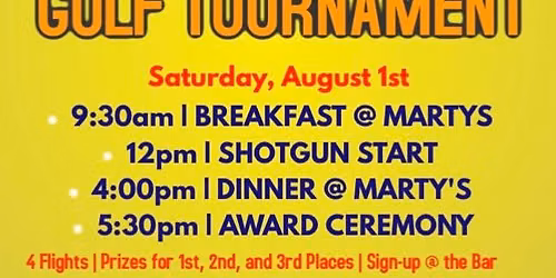 2026 Marty\u2019s Golf Tournament | Saturday, August 1st | Sun Valley Golf Course