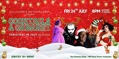 COCKTAILS & CABARET 2026: Christmas in July Edition