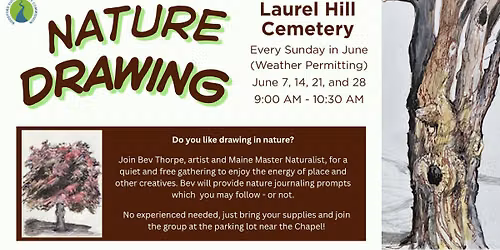 Nature Drawing at Laurel Hill Cemetery