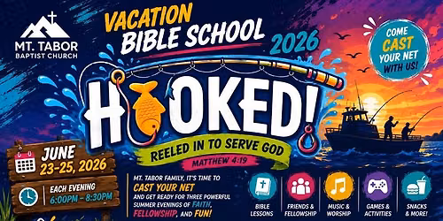 \ud83c\udfa3 HOOKED! Vacation Bible School 2026 \ud83c\udfa3