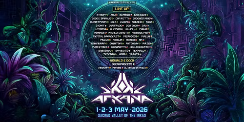 ARKANA FESTIVAL 2026 - 1, 2 & 3 MAY - SACRED VALLEY OF THE INKAS