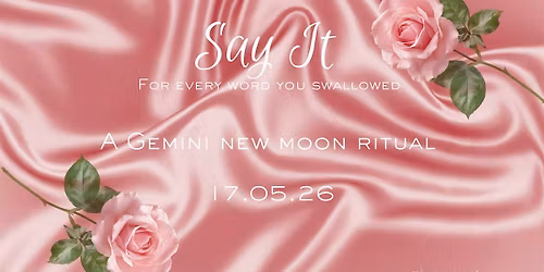 Say it : Gemini full moon ritual circle