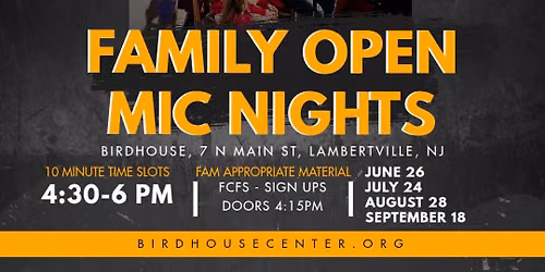 Family Open Mic Nights