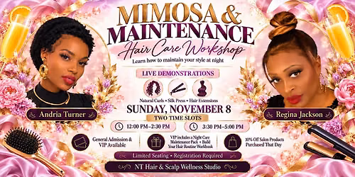 Mimosa & Maintenance Hair Care Workshop