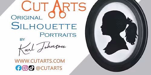 Hand Cut Silhouette Portraits in Plano, TX @ Southern Stork Baby + Children's Boutique
