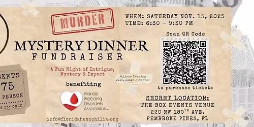 Fall Fundraiser: Murder Mystery Dinner