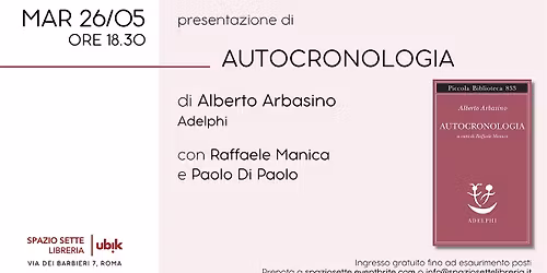 Presentazione di "Autocronologia"