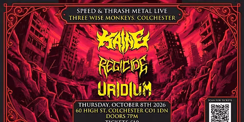 Speed\/Thrash Metal at Three Wise Monkeys, Colchester - 8\/10\/26