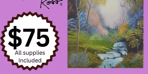 Purple Haze - wet on wet technique taught by Bob Ross Certified Instructor