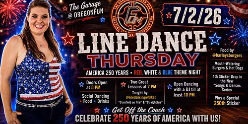 LINE DANCE THURSDAY: RED, WHITE & BOOTS!