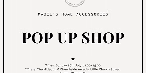 Pop Up Shop - The Hideout