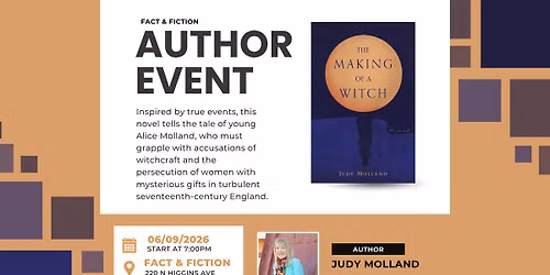 Judy Molland: Book Release and Signing