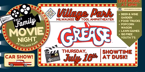 FALLS FAMILY MOVIE NIGHT | "Grease" Presented by Waterstone Bank