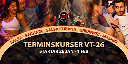 V\u00e5rens terminskurser startar 26 januari \u2013 1 februari p\u00e5 Stockholm Salsa Dance!