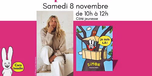 Stephanie Blake : samedi 8 novembre de 10h \u00e0 12h pour son dernier album "Je suis l\u00e0" publi\u00e9 chez EDL