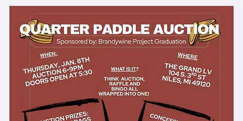 Quarter Paddle Auction sponsored by Brandywine Project Graduation