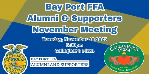 Bay Port FFA Alumni & Supporters November Meeting 2025