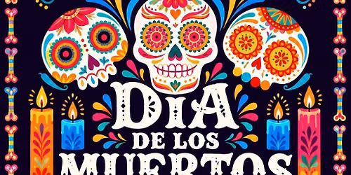 Retro disco party D\u00eda de Muertos